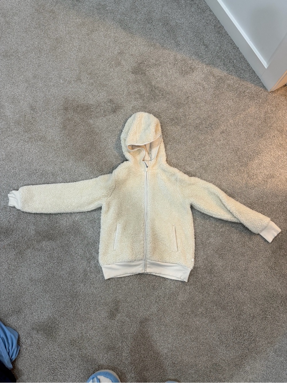 Athleta Cream Sherpa Zip Hoodie for Kids